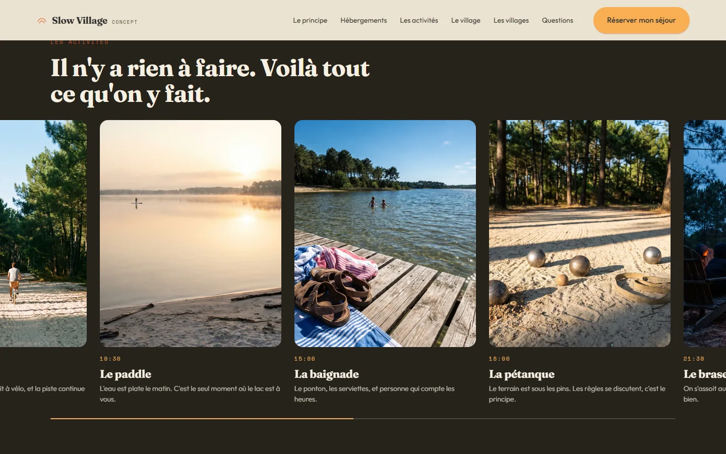 Slow Village, écran 3